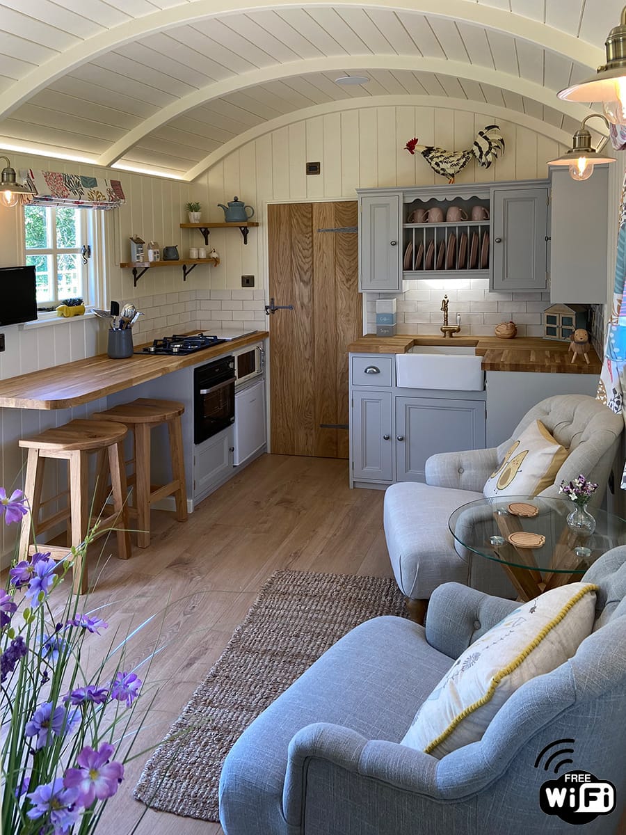 Interior of Shepherds Hut Nancy